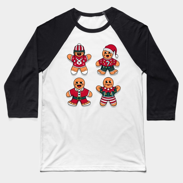 Ginger bread Cookies Baseball T-Shirt by Mako Design 